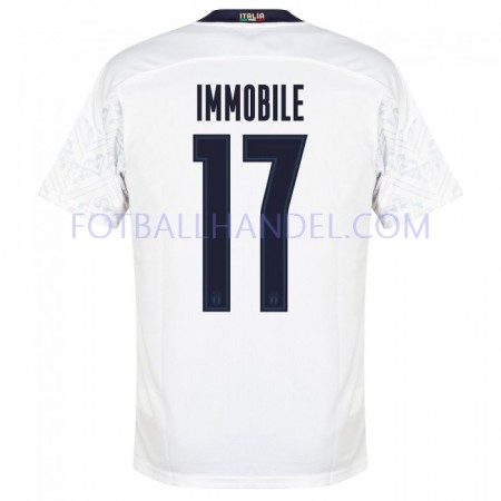 Herre Fotballdrakter Italia Immobile 17 Borte Euro 2020 Kortermet